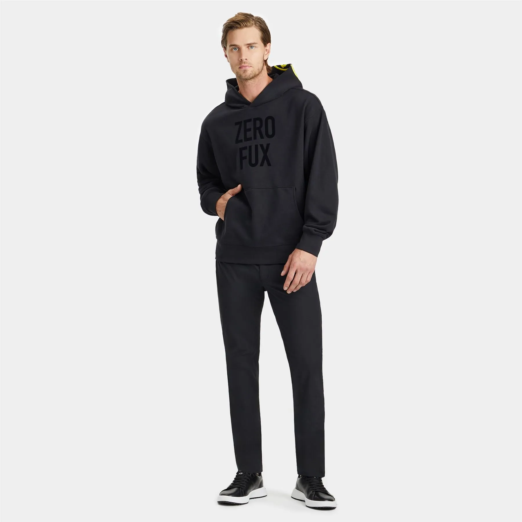 Zero Fux Oversized French Terry Hoodie Onyx - SS24